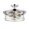 Z-Lite Savannah 3 Light Semi Flush Mount, Chrome & Clear 462SF16-CH - alternate 6